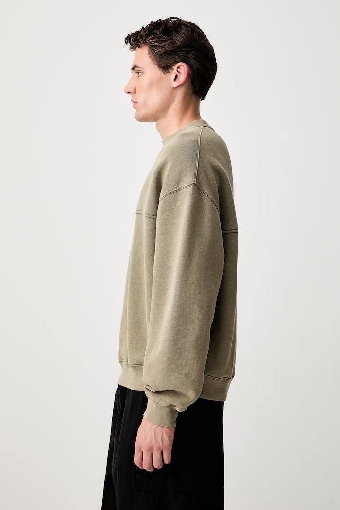 Axel Arigato Gens Washed bluza bawełniana męska zielony A4228002