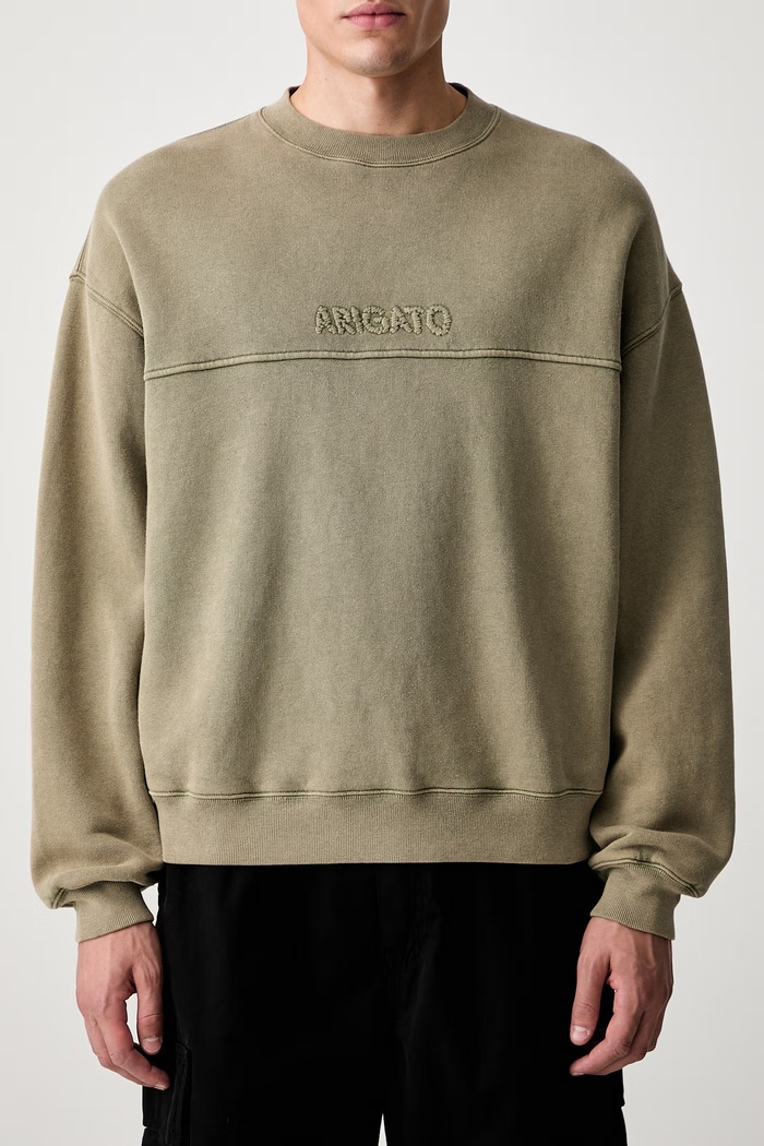 Axel Arigato Gens Washed bluza bawełniana męska A4228002 zielony