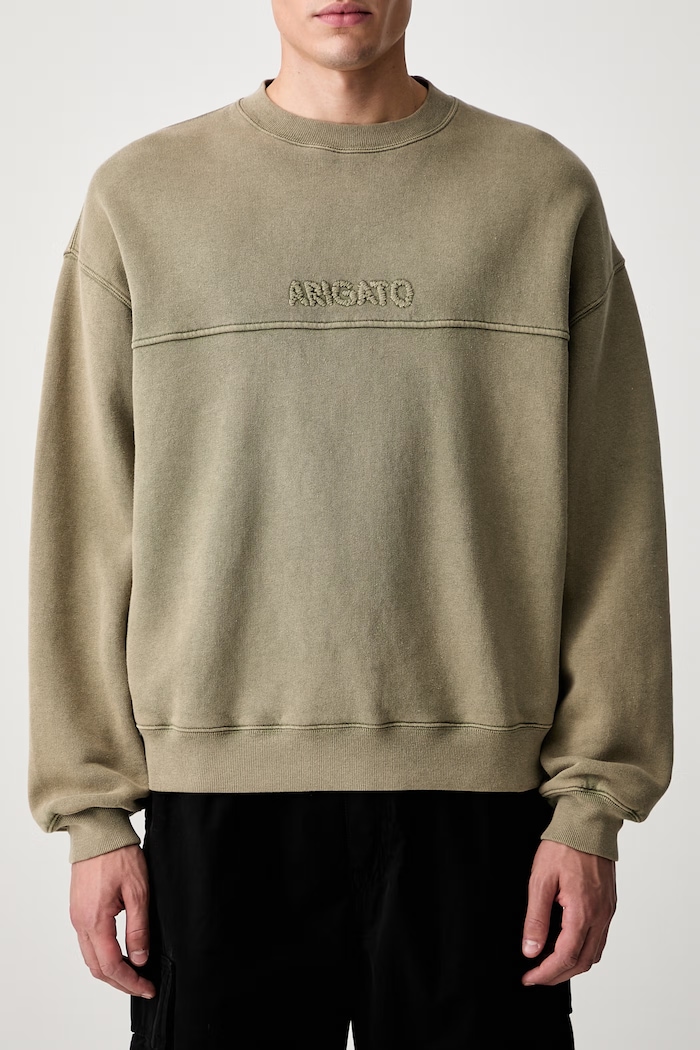 Axel Arigato Gens Washed bluza bawełniana męska A4228002 zielony