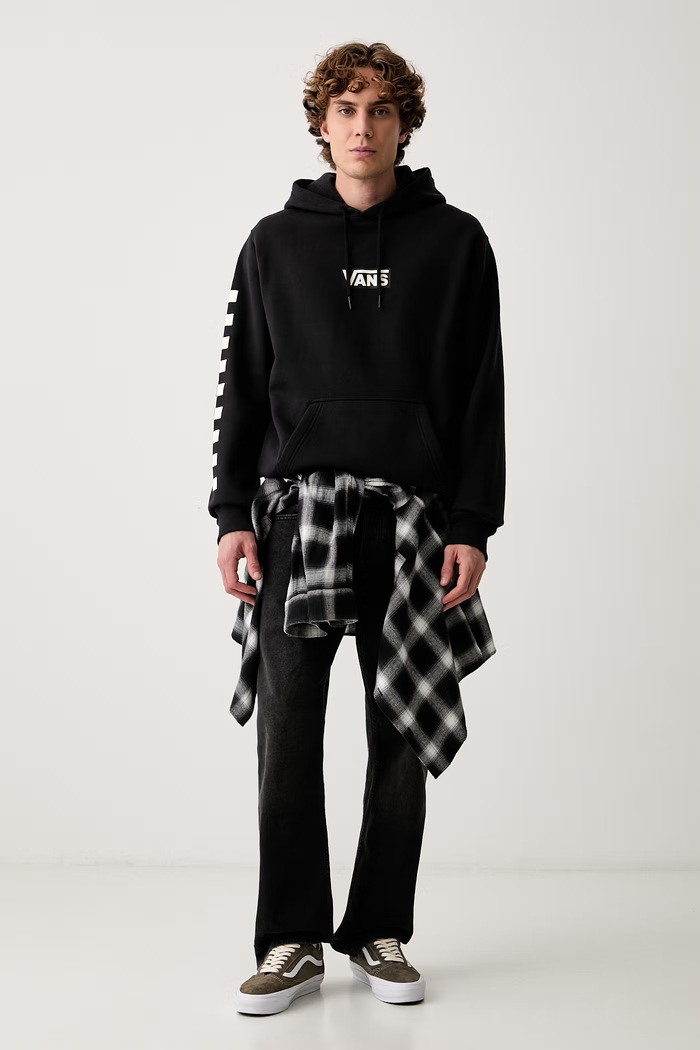 Vans rozepínací mikina pánská s bavlnou VN000S0JBLK1 černá AW26