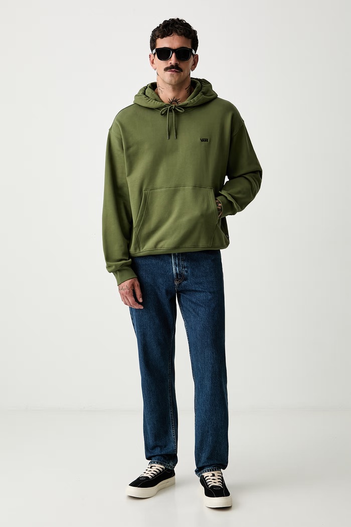 Vans μπλούζα με κουκούλα ανδρική βαμβακερή VN0010G8GRK1 πράσινο AW26