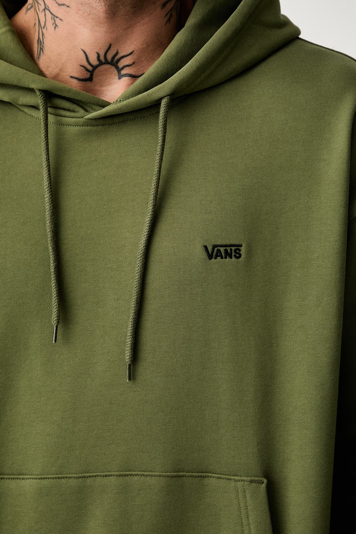 Vans μπλούζα με κουκούλα ανδρική βαμβακερή VN0010G8GRK1 πράσινο