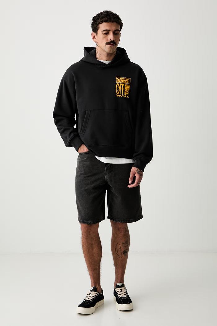 Vans mikina s kapucí pánská s bavlnou VN000WTNBLK1 černá AW26