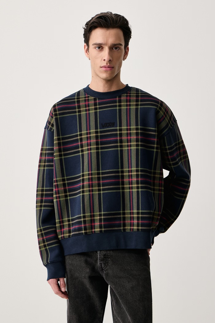Vans Μπλούζα ανδρική με βαμβάκι Printed Plaid μπλε VN000XHCLKZ1