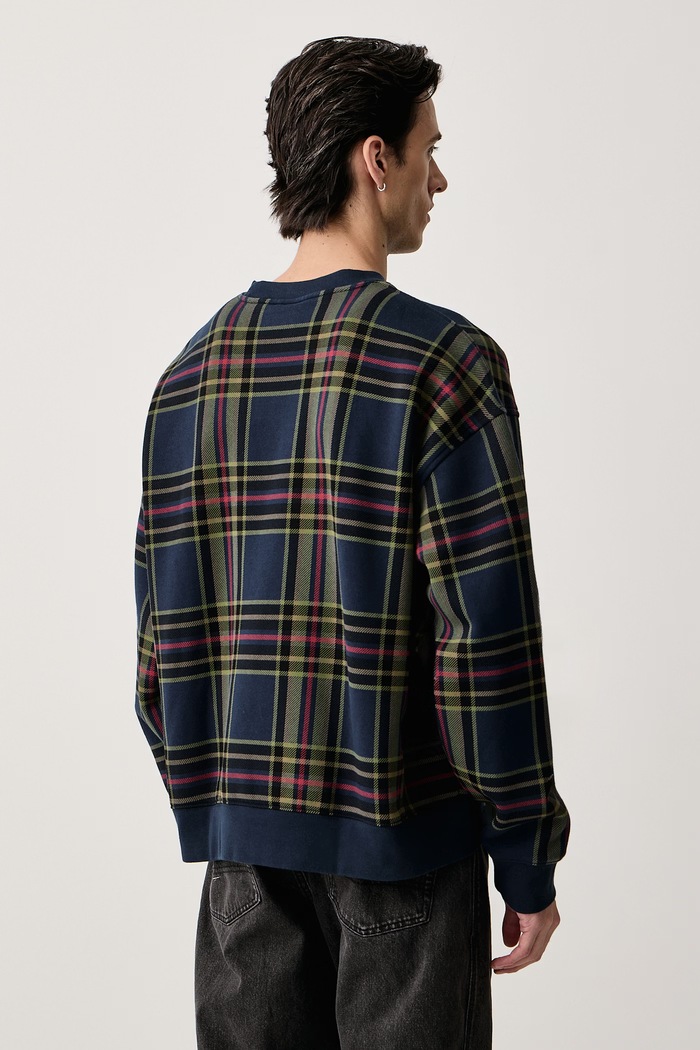 Ρούχα Vans Μπλούζα ανδρική με βαμβάκι Printed Plaid VN000XHCLKZ1 μπλε
