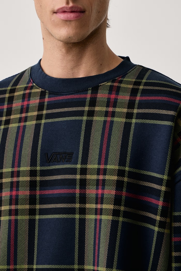 Μπλούζα ανδρική με βαμβάκι Printed Plaid Vans VN000XHCLKZ1 μπλε