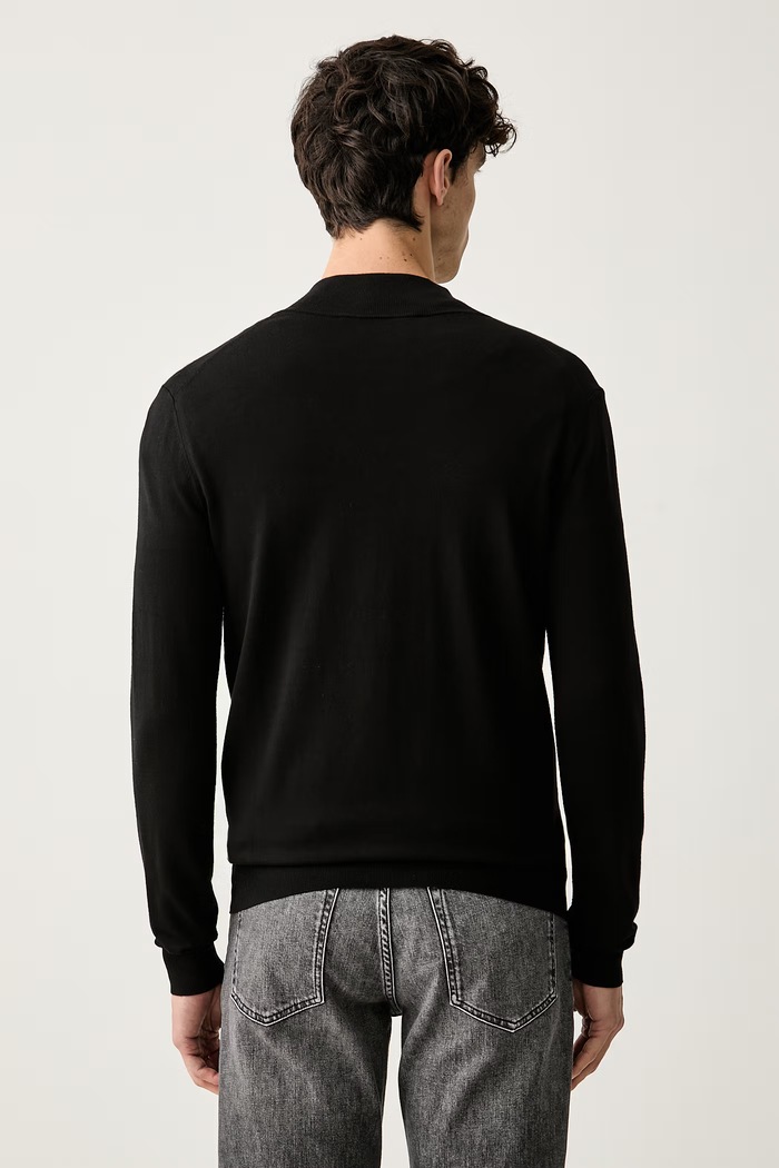 Odzież Trussardi sweter rozpinany męski z wiskozą M0188000085N czarny