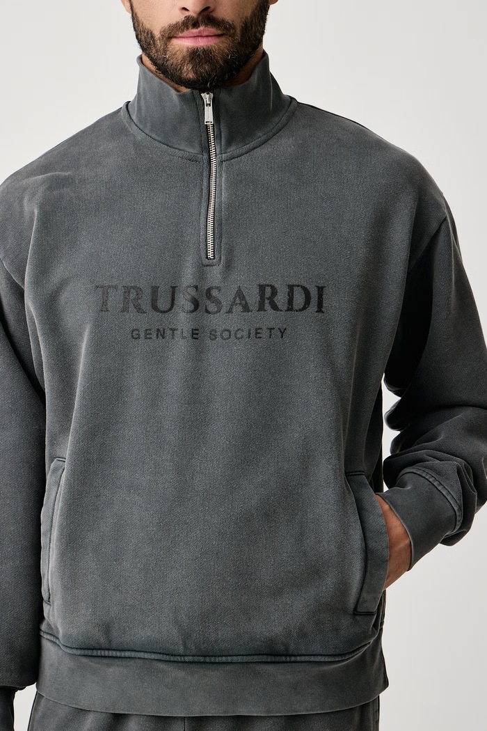Bluza męska bawełniana Trussardi G8338000192N szary