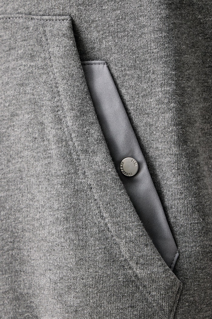 Bluza z kapturem męska bawełniana Trussardi szary G8498500255N