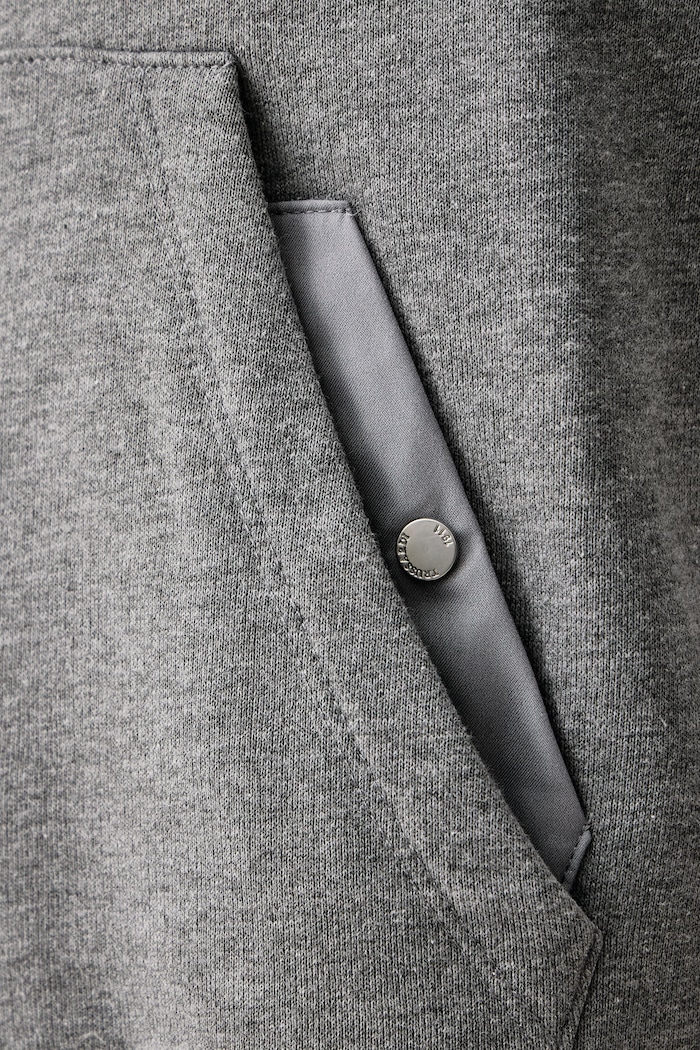 Bluza z kapturem męska bawełniana Trussardi szary G8498500255N