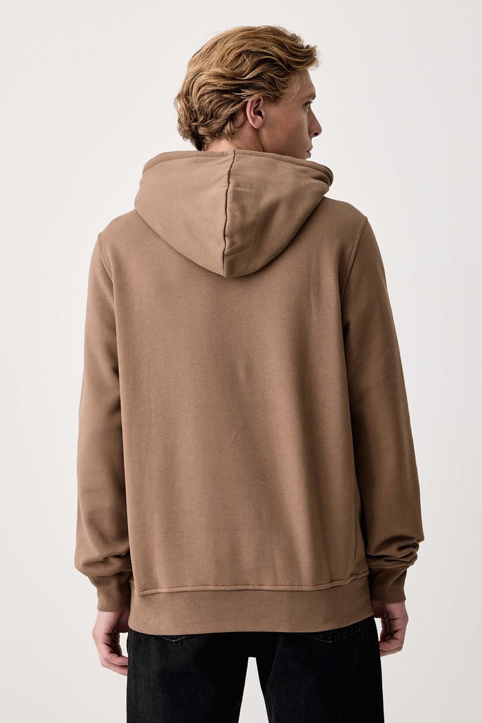 Odzież Trussardi Bluza z kapturem męska bawełniana G8518000261N brązowy