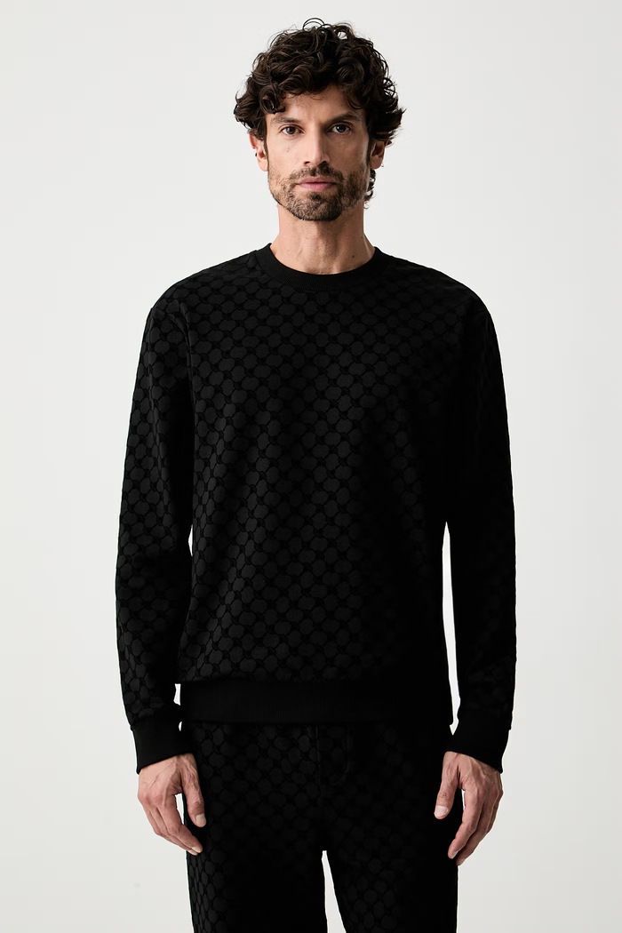 Joop! bluza męska z bawełną czarny 30105535