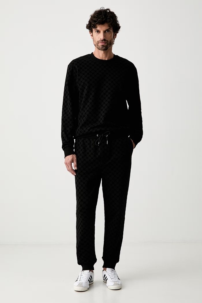 Joop! bluza męska z bawełną 30105535 czarny AW26
