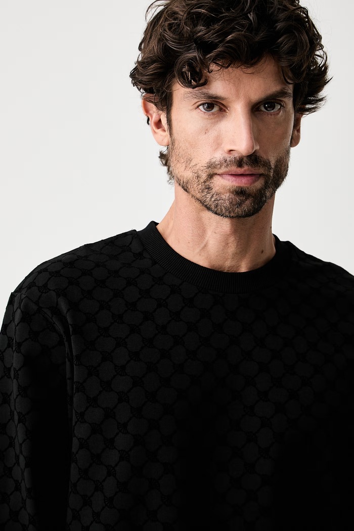 Joop! bluza męska z bawełną czarny 30105535