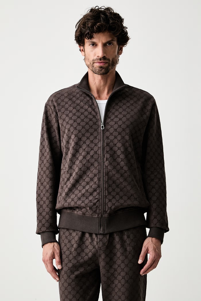 Joop! bluza rozpinana męska z bawełną brązowy 30105529