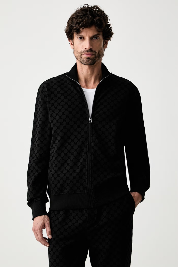 Joop! bluza rozpinana męska z bawełną czarny 30105529