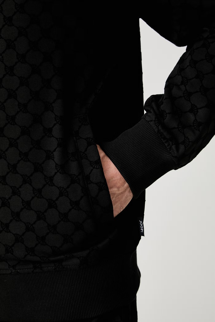 Joop! bluza rozpinana męska z bawełną 30105529 czarny
