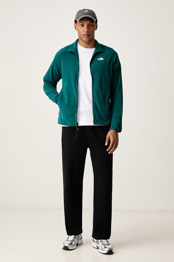 The North Face Μπλούζα με κουμπιά ανδρική φλις GLACIER FLEECE NF0A8D0RN4J1 τιρκουάζ AW26