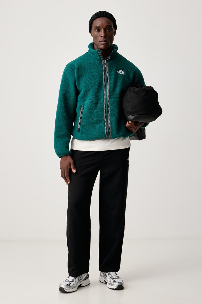 The North Face Mikina na zips pánska flísová Fleeski Fz Jacket NF0A88XQN4J1 tyrkysová AW26