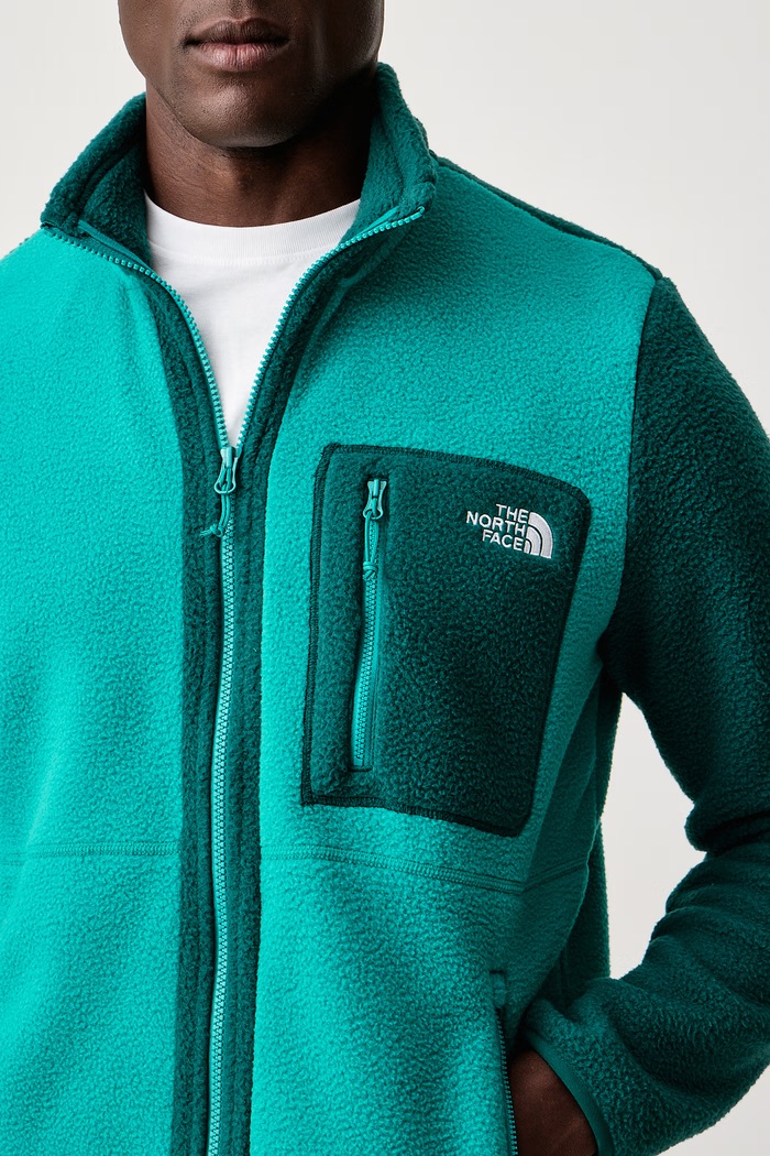 Mikina na zips pánska flísová Yumiori The North Face NF0A883RSE41 tyrkysová