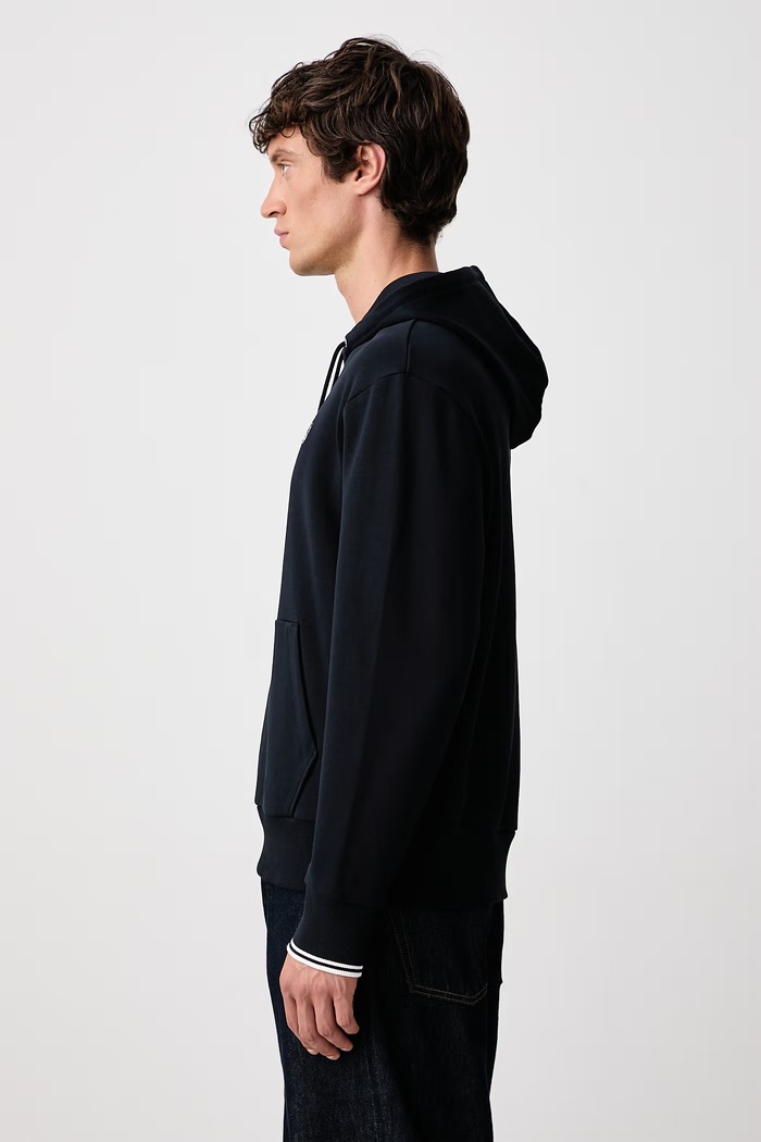 Bluza z kapturem męska bawełniana Fred Perry M3492.608 granatowy