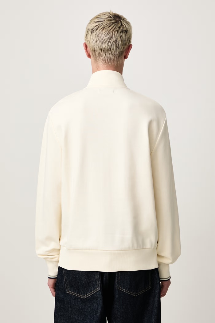 Odzież Fred Perry Bluza rozpinana męska bawełniana J3340.560 beżowy