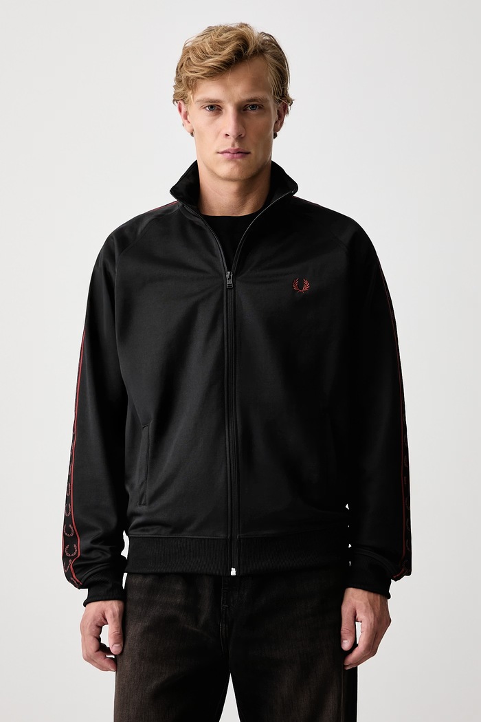 Fred Perry Bluza rozpinana męska czarny J5557.220