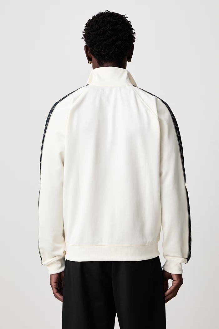 Odzież Fred Perry Bluza rozpinana męska z bawełną J5557.170 beżowy