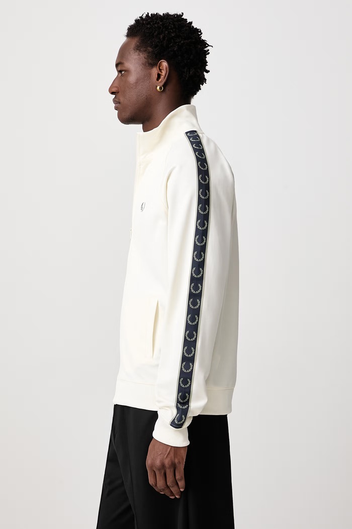 Bluza rozpinana męska z bawełną Fred Perry J5557.170 beżowy