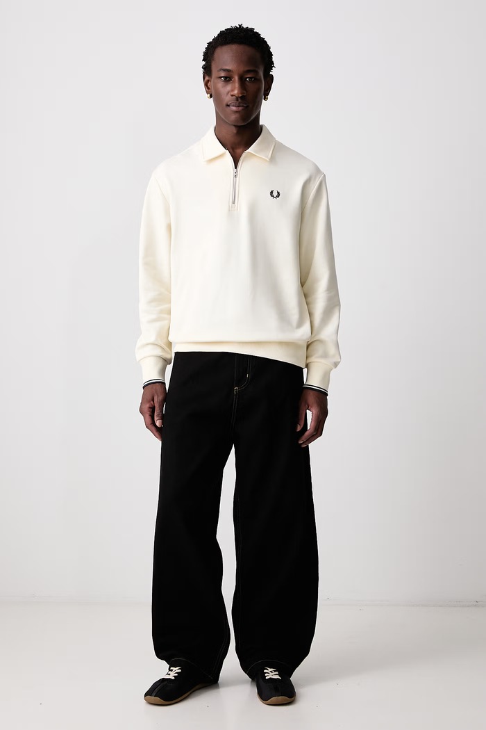 Fred Perry Bluza męska bawełniana M2426.170 beżowy AW26
