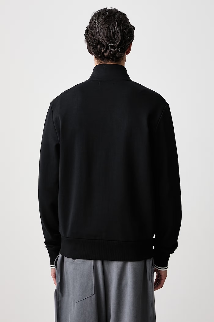 Odzież Fred Perry Bluza rozpinana męska bawełniana J3340.102 czarny