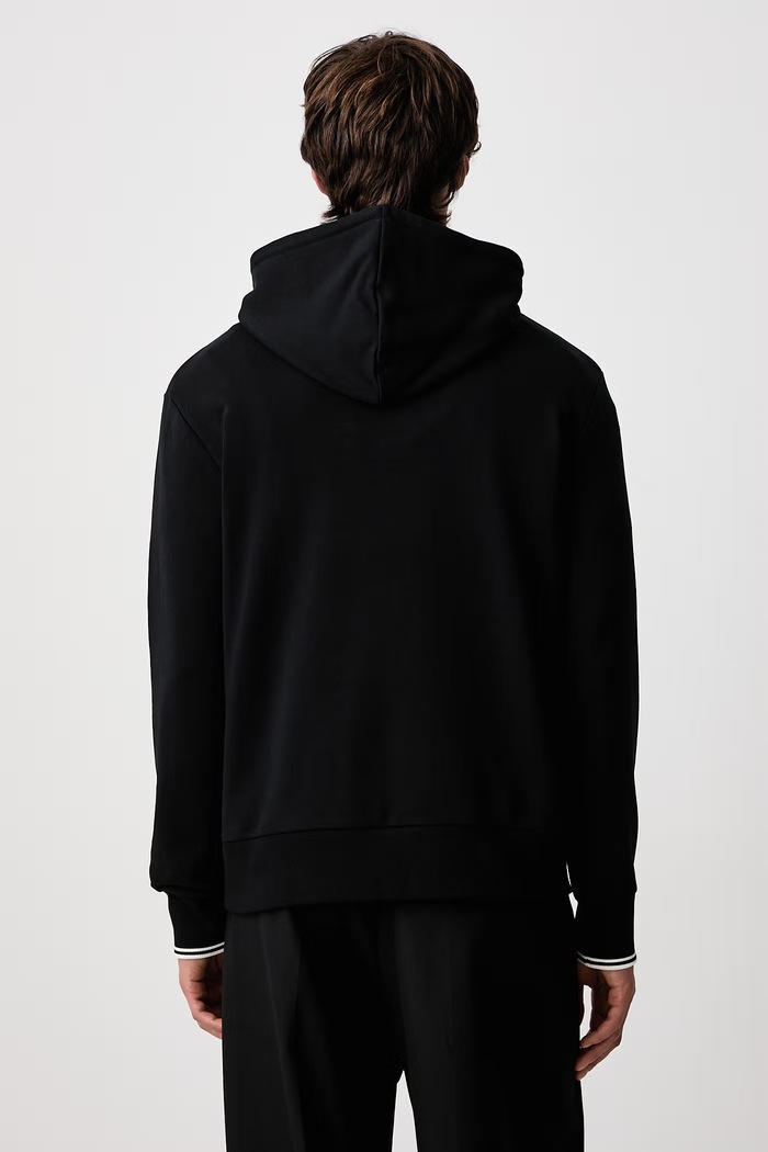 Odzież Fred Perry Bluza z kapturem męska bawełniana M3492.102 czarny