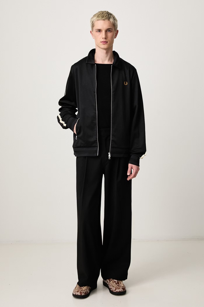 Fred Perry Bluza rozpinana męska J3308.102 czarny AW26