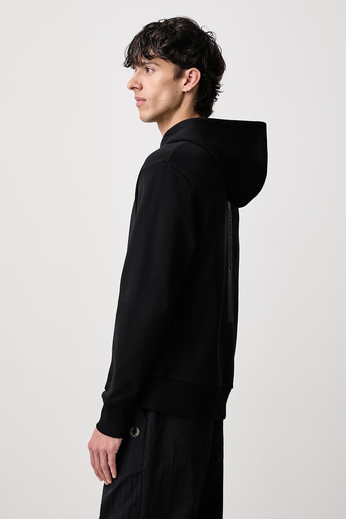 Bluza z kapturem bawełniana męska Fred Perry M3498.102 czarny