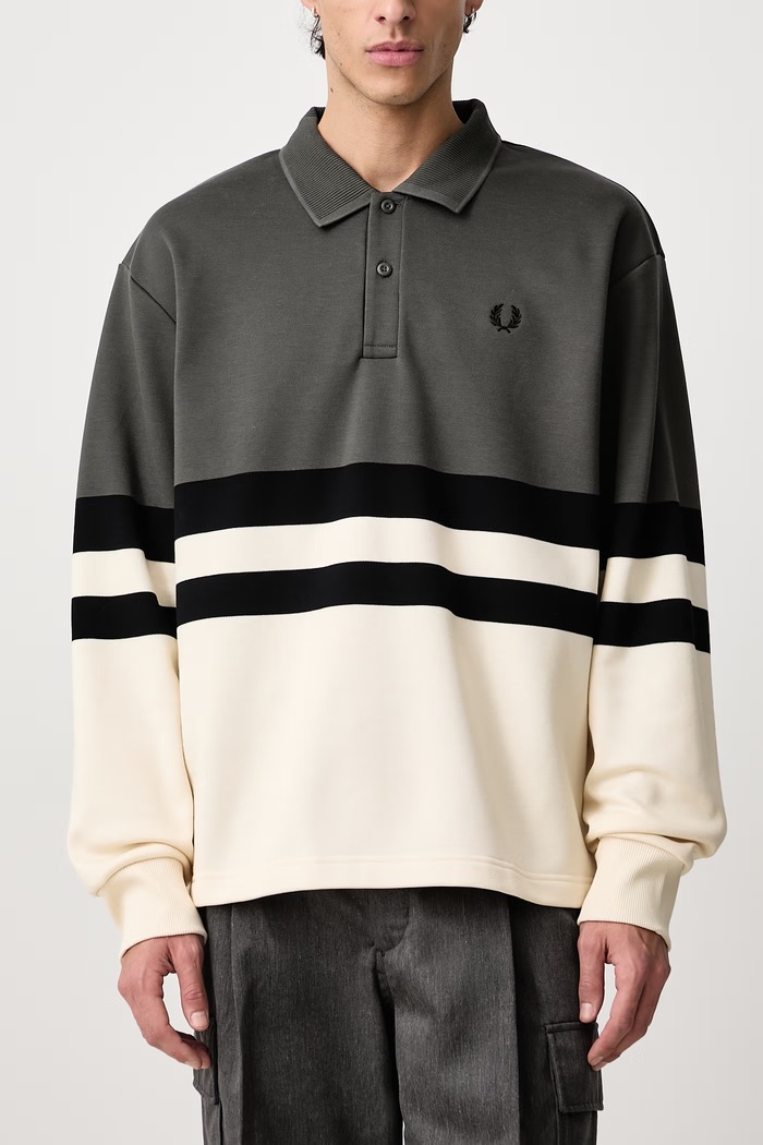 Bluza męska z bawełną Fred Perry zielony M3644.638
