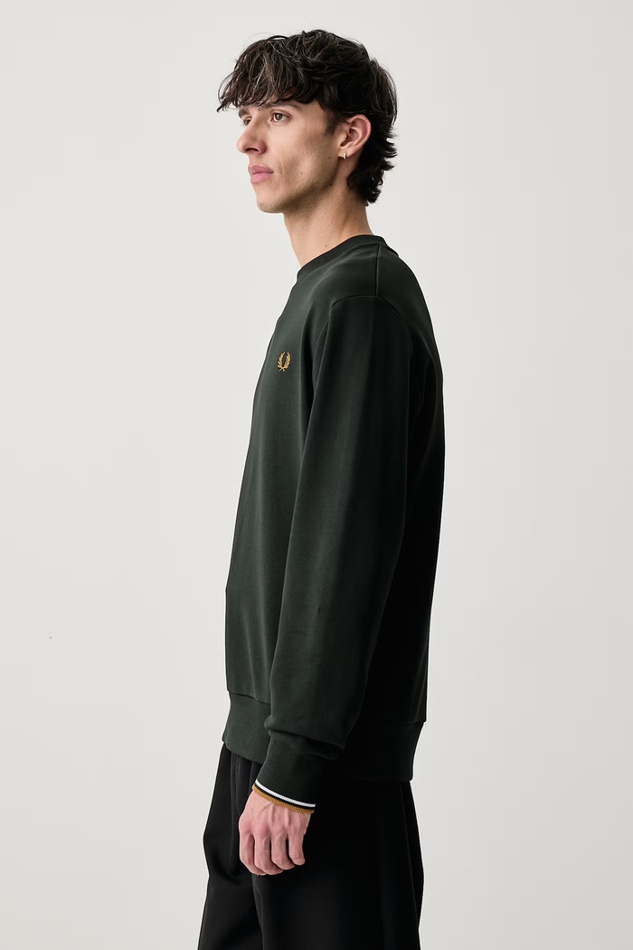 Bluza męska bawełniana Fred Perry M7535.78C zielony