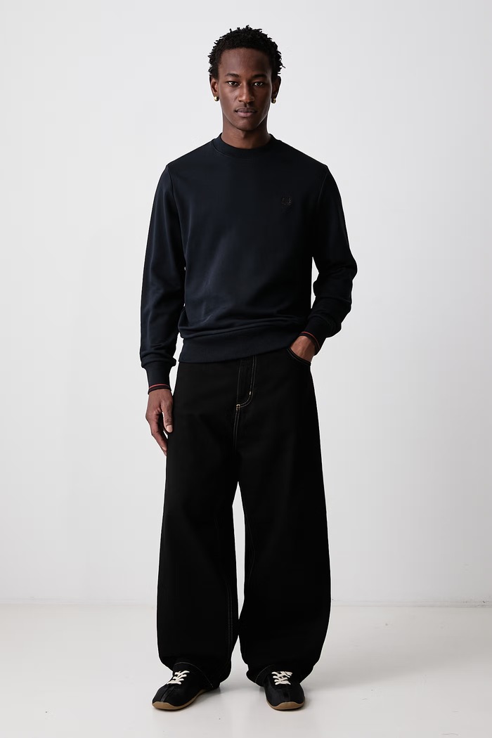 Fred Perry Bluza męska bawełniana M7535.75C granatowy AW26
