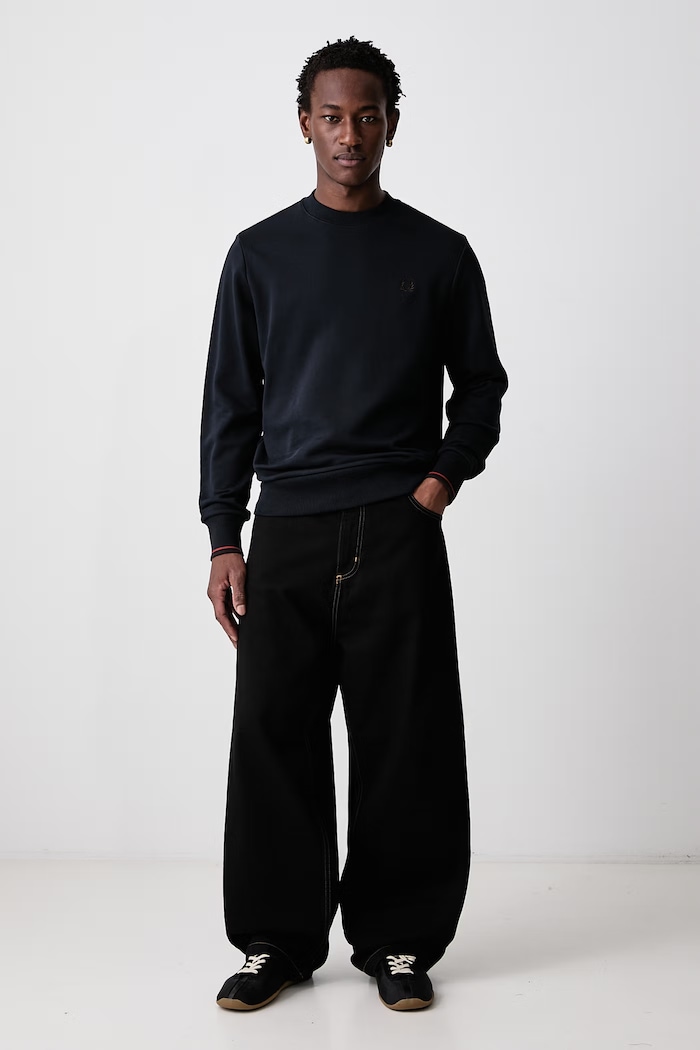 Fred Perry Bluza męska bawełniana M7535.75C granatowy AW26