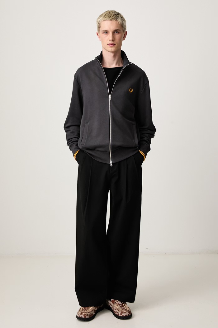 Fred Perry Bluza rozpinana męska bawełniana J3340.61C szary AW26
