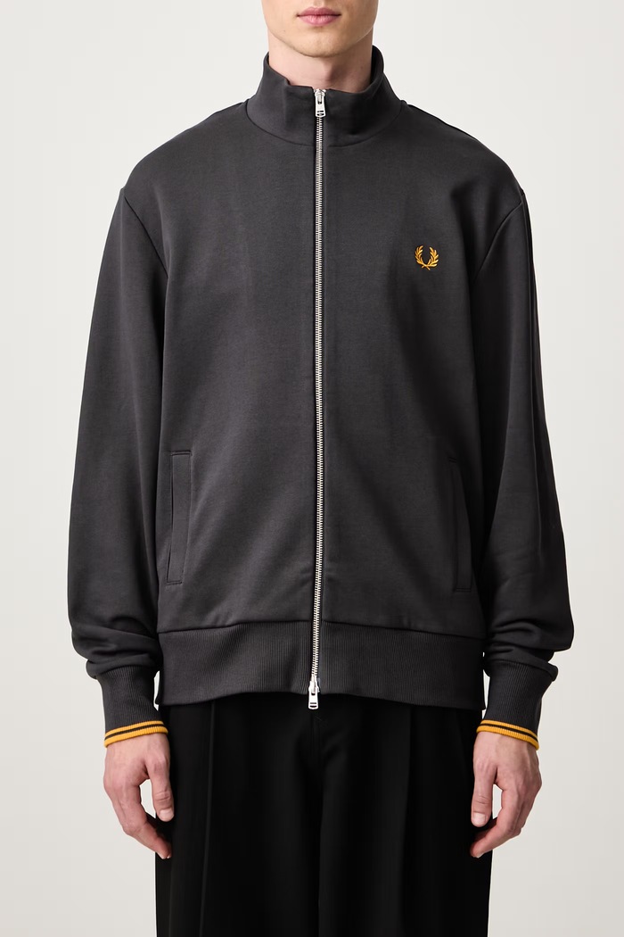 Bluza rozpinana męska bawełniana Fred Perry szary J3340.61C