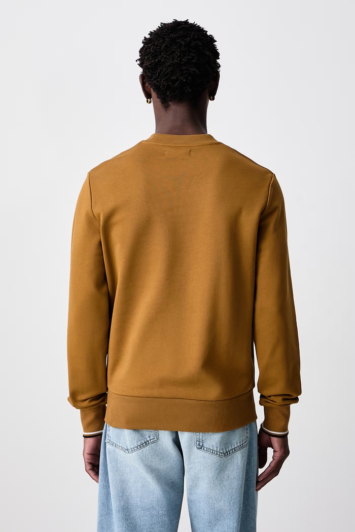 Odzież Fred Perry Bluza męska bawełniana M7535.80C brązowy