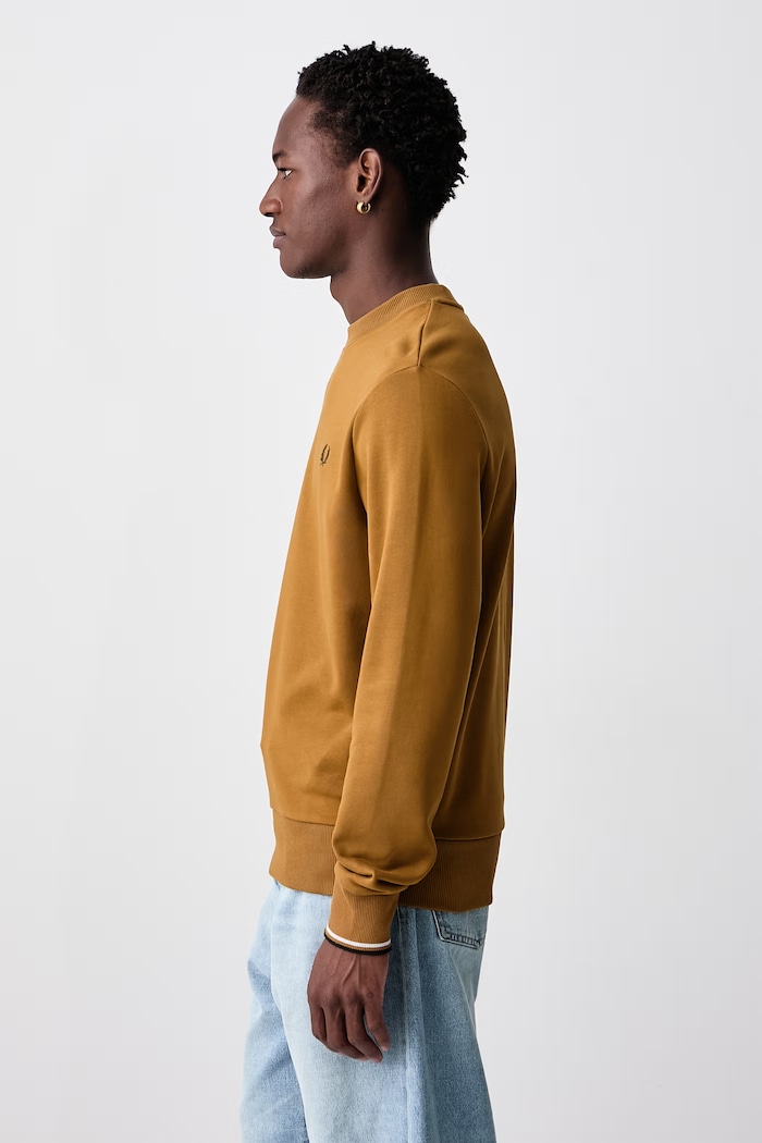 Bluza męska bawełniana Fred Perry M7535.80C brązowy