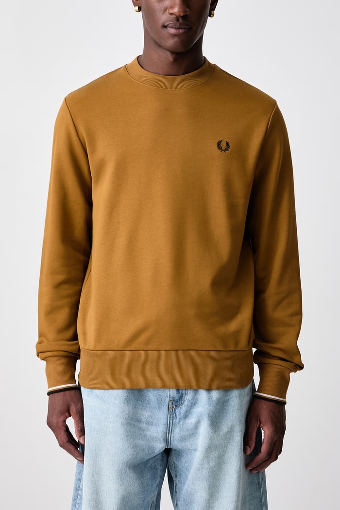 Bluza męska bawełniana Fred Perry brązowy M7535.80C