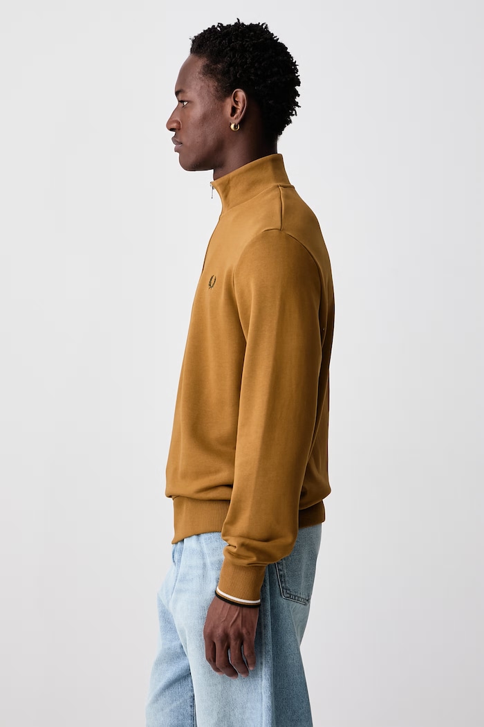 Bluza męska bawełniana Fred Perry M3574.80C brązowy