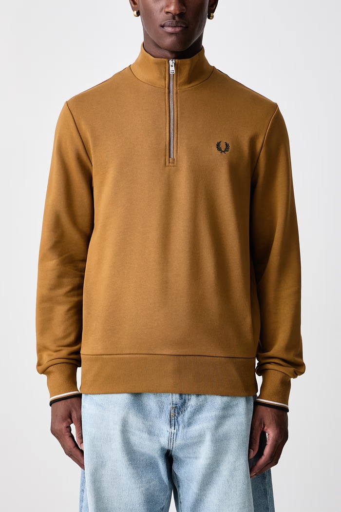 Bluza męska bawełniana Fred Perry brązowy M3574.80C
