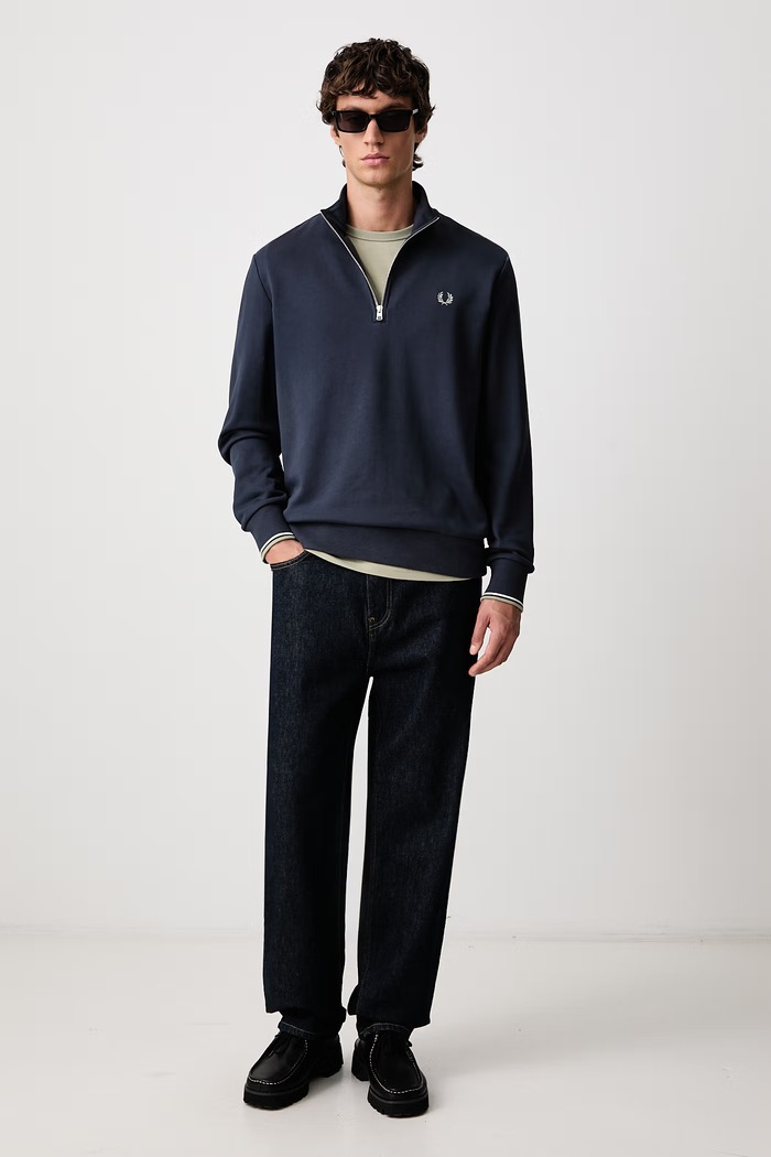 Fred Perry Bluza męska bawełniana M3574.72C granatowy AW26