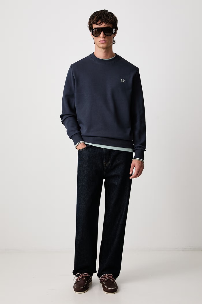 Fred Perry Bluza męska bawełniana M7535.72C granatowy AW26