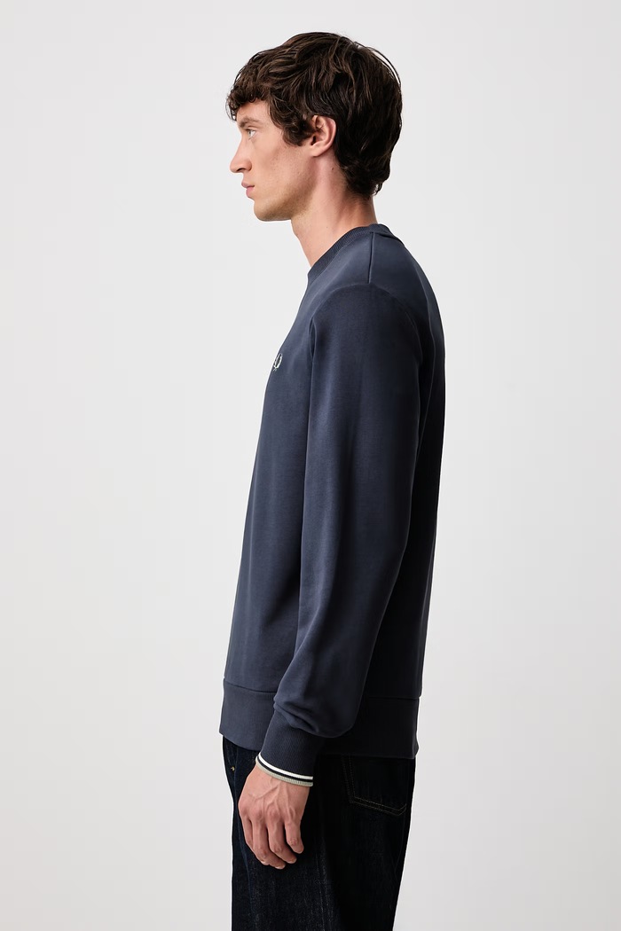 Bluza męska bawełniana Fred Perry M7535.72C granatowy