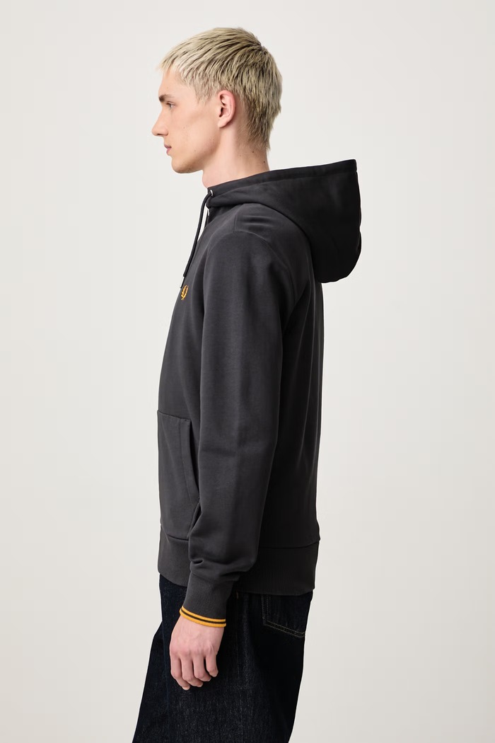 Bluza rozpinana z kapturem męska bawełniana Fred Perry J7536.85C szary