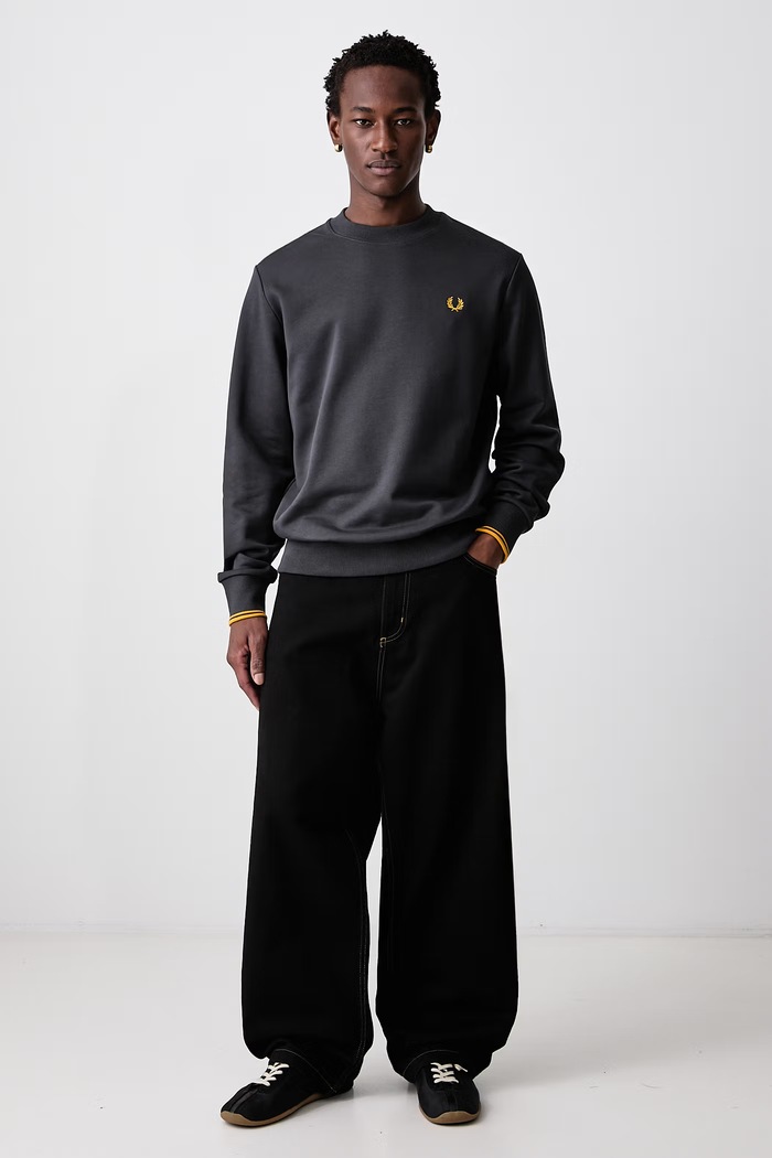 Fred Perry Bluza męska bawełniana M7535.85C szary AW26